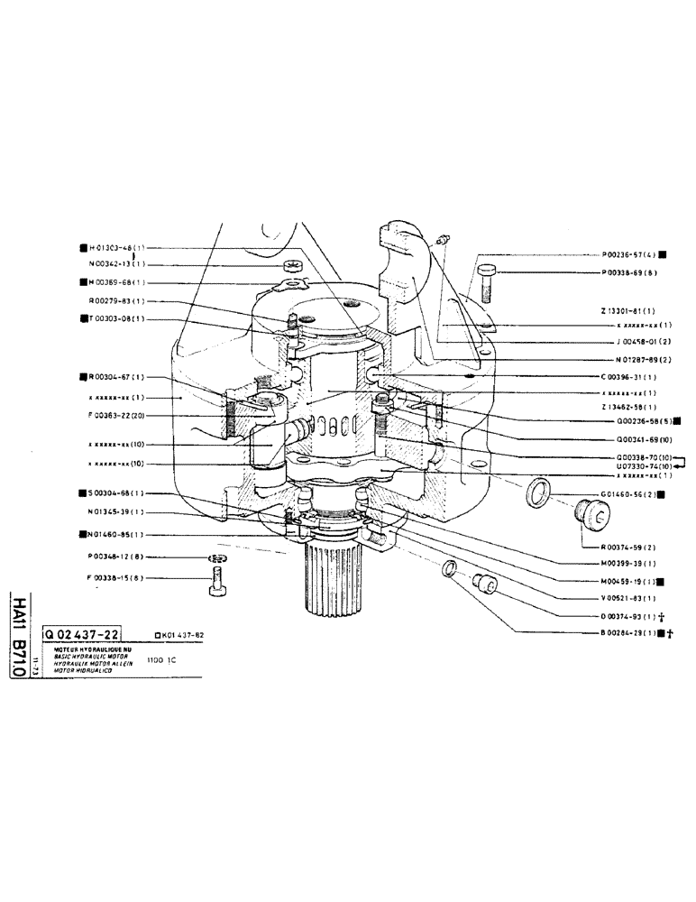 Схема запчастей Case TC45 - (169) - BASIC HYDRAULIC MOTOR 