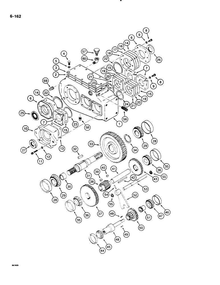 Схема запчастей Case DH4B - (6-162) - TRANSMISSION (06) - POWER TRAIN