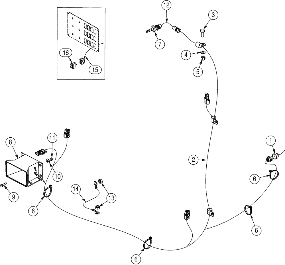 Схема запчастей Case 821C - (04-30) - MOUNTING BACKUP ALARM (04) - ELECTRICAL SYSTEMS