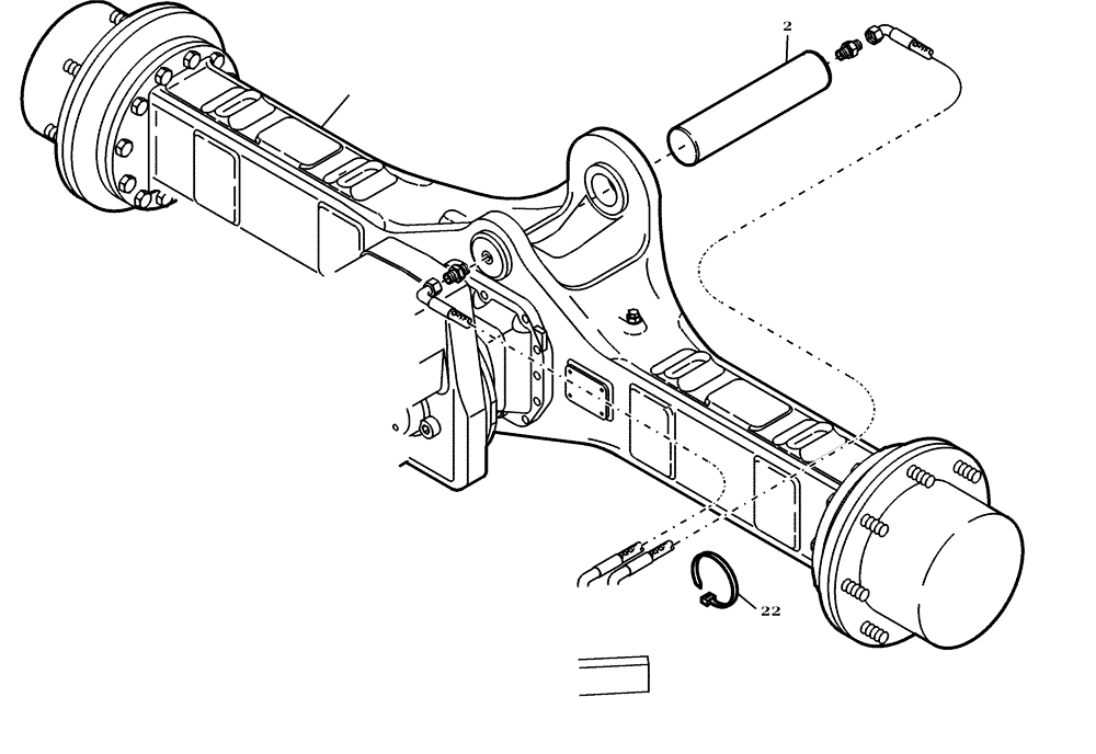 Схема запчастей Case 321D - (02.018[2988856000]) - REAR AXLE INSTALLATION (27) - REAR AXLE SYSTEM