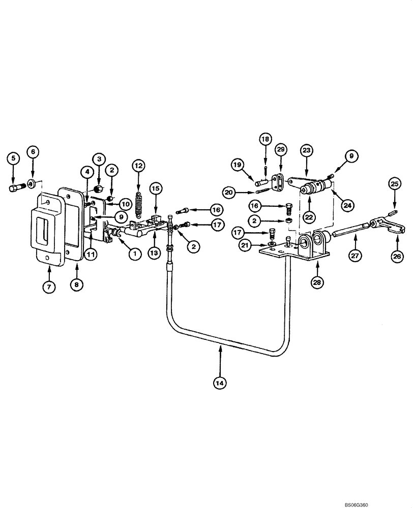Схема запчастей Case 865 - (09.36[00]) - CAB - DOOR LOCK (09) - CHASSIS