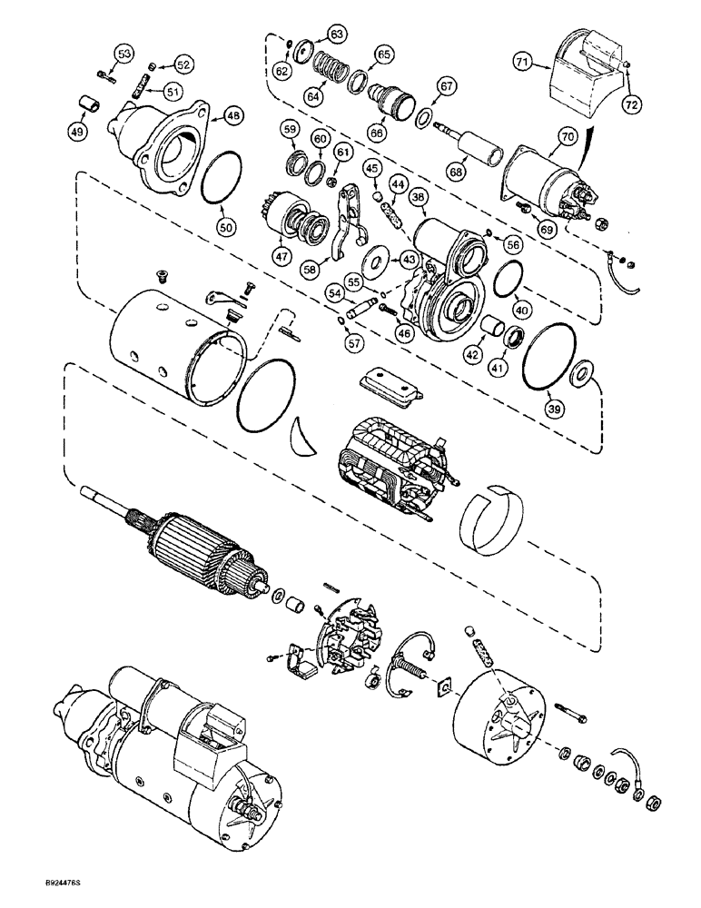 Схема запчастей Case 9040B - (4-06) - STARTER ASSEMBLY - 114769A1 (04) - ELECTRICAL SYSTEMS