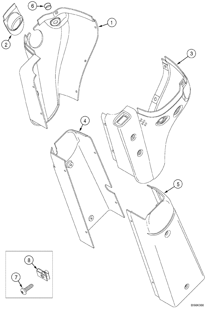 Схема запчастей Case 821C - (09-35) - PEDESTAL - COVERS (09) - CHASSIS