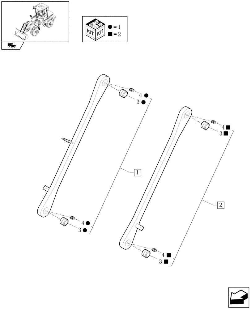Схема запчастей Case 21E - (1.88.02[03]) - MONOBOOM LIFTING FRAME COMPONENTS (09) - LOADER/BACKHOE