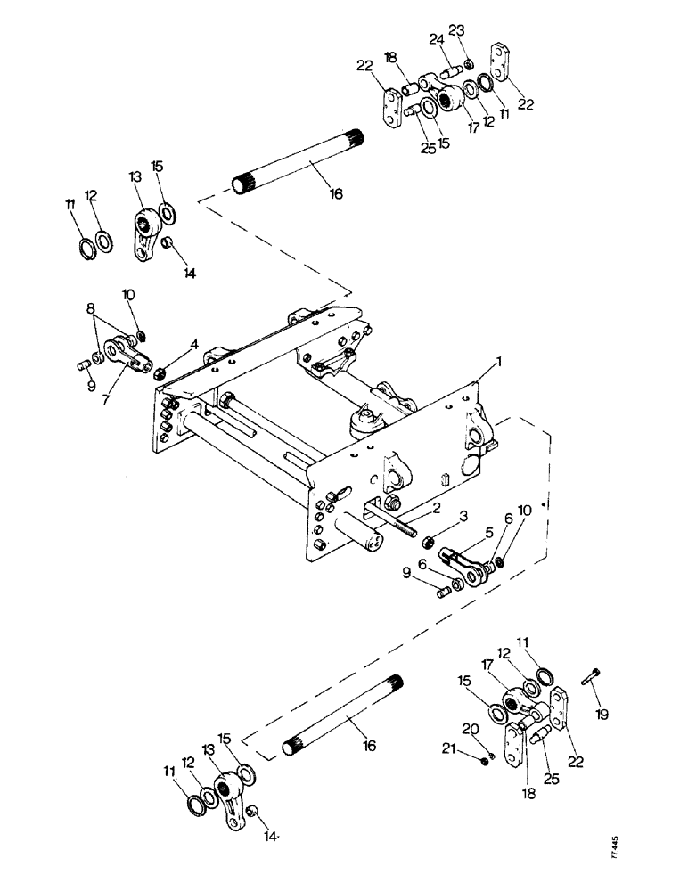 Схема запчастей Case 850 - (G03-1) - TORSION BAR AND RELATED PARTS (05) - UPPERSTRUCTURE CHASSIS