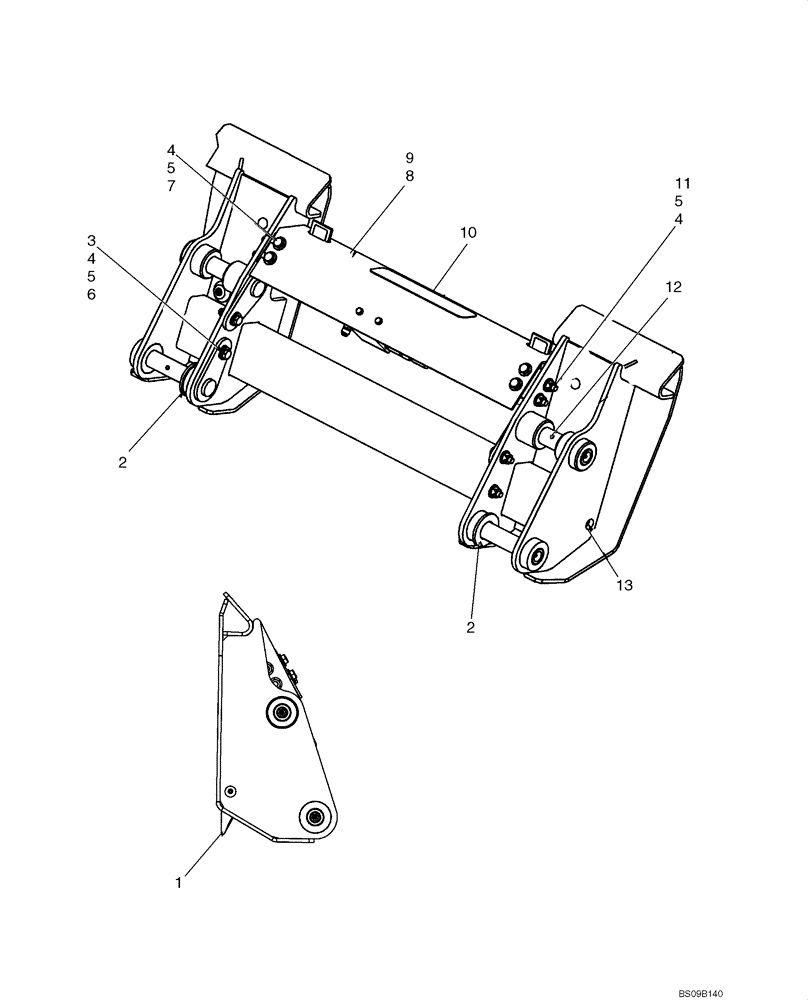 Схема запчастей Case 420CT - (08-10A) - HYDRAULICS - COUPLER SYSTEM (08) - HYDRAULICS