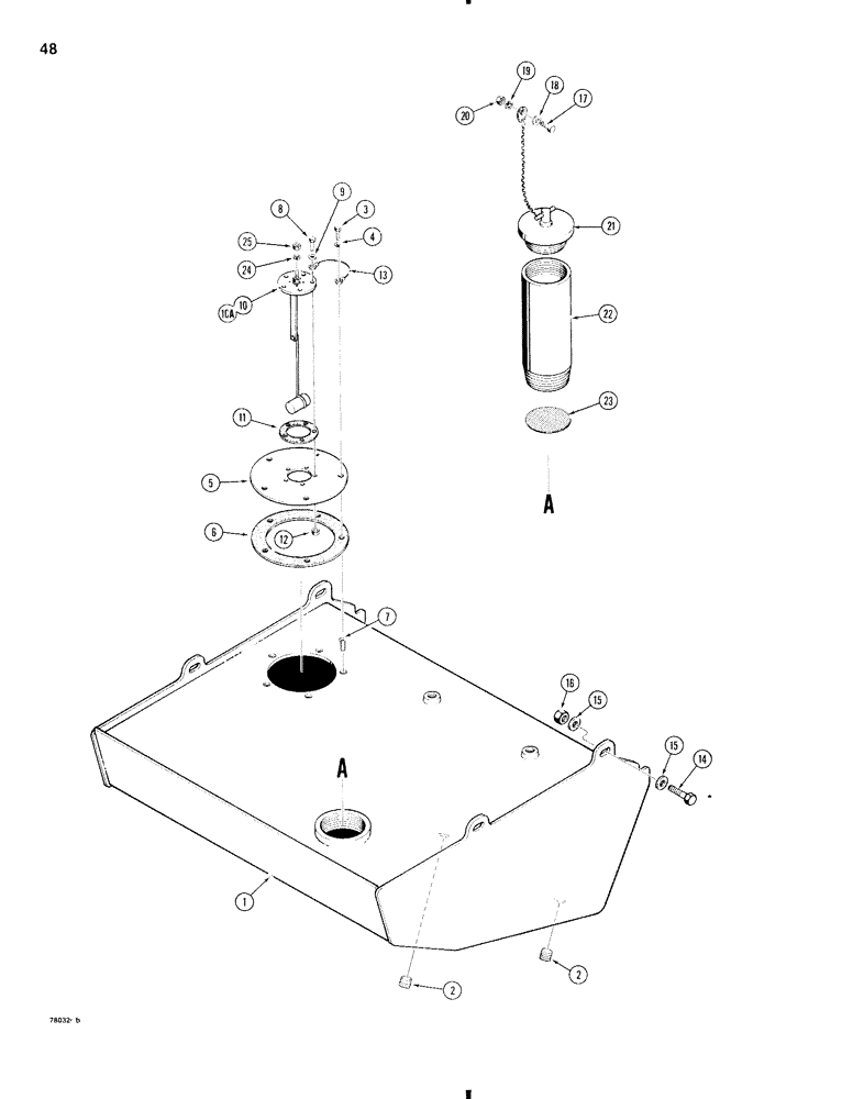 Схема запчастей Case W11 - (048) - FUEL TANK (03) - FUEL SYSTEM