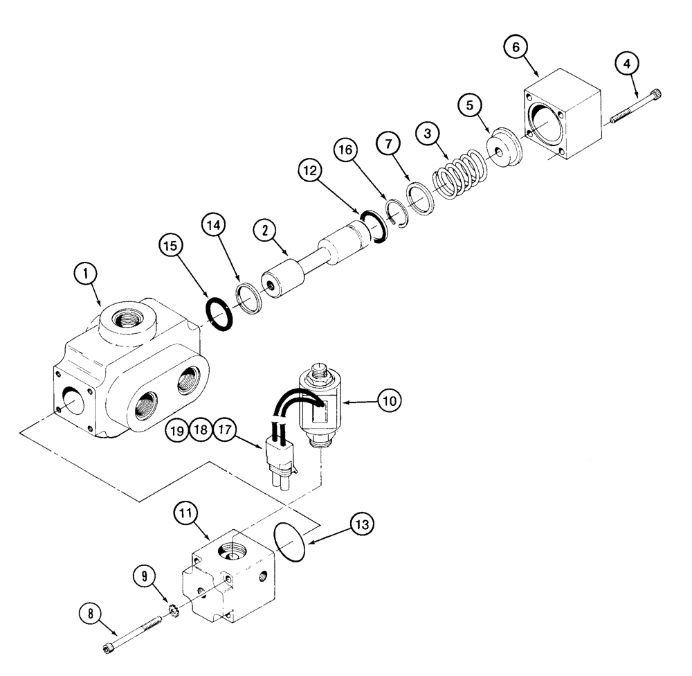 Схема запчастей Case 821C - (08-68) - VALVE ASSY RIDE CONTROL, MASTER DIRECTIONAL (08) - HYDRAULICS