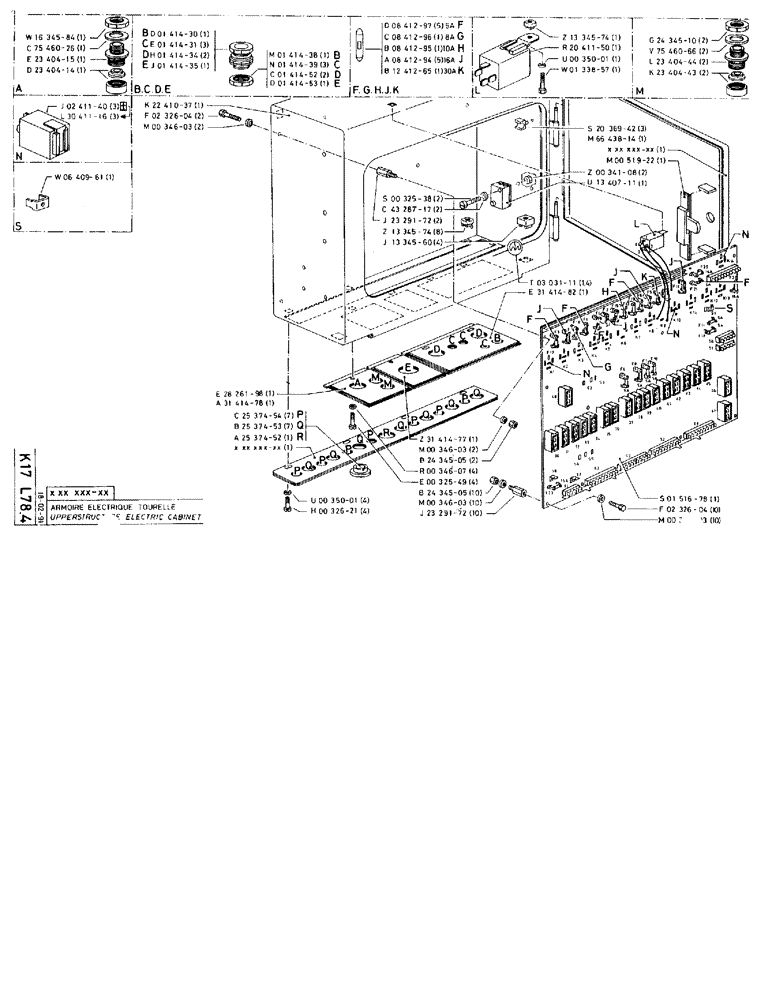 Схема запчастей Case 90BCL - (379) - UPPERSTRUCTURE ELECTRIC CABINET (06) - ELECTRICAL SYSTEMS