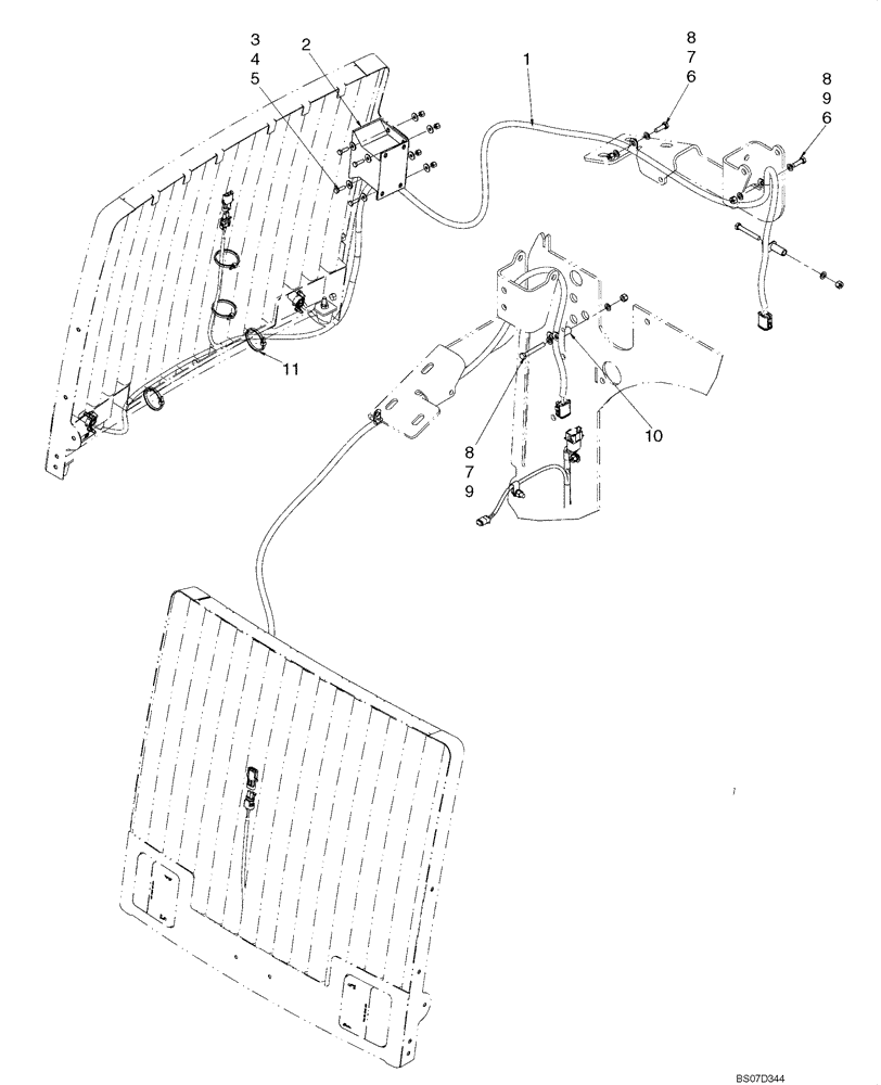 Схема запчастей Case 621E - (04-09) - HARNESS, HOOD - ALARM, BACKUP (04) - ELECTRICAL SYSTEMS