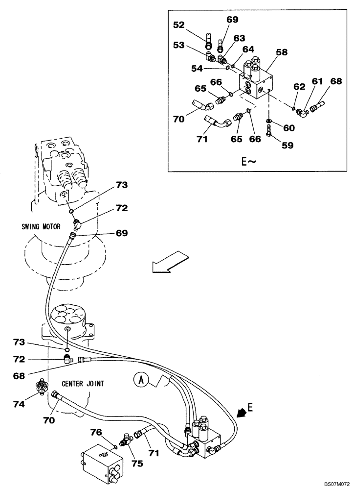 Схема запчастей Case CX135SR - (08-16) - HYDRAULICS - PILOT PRESSURE, RETURN LINES (08) - HYDRAULICS