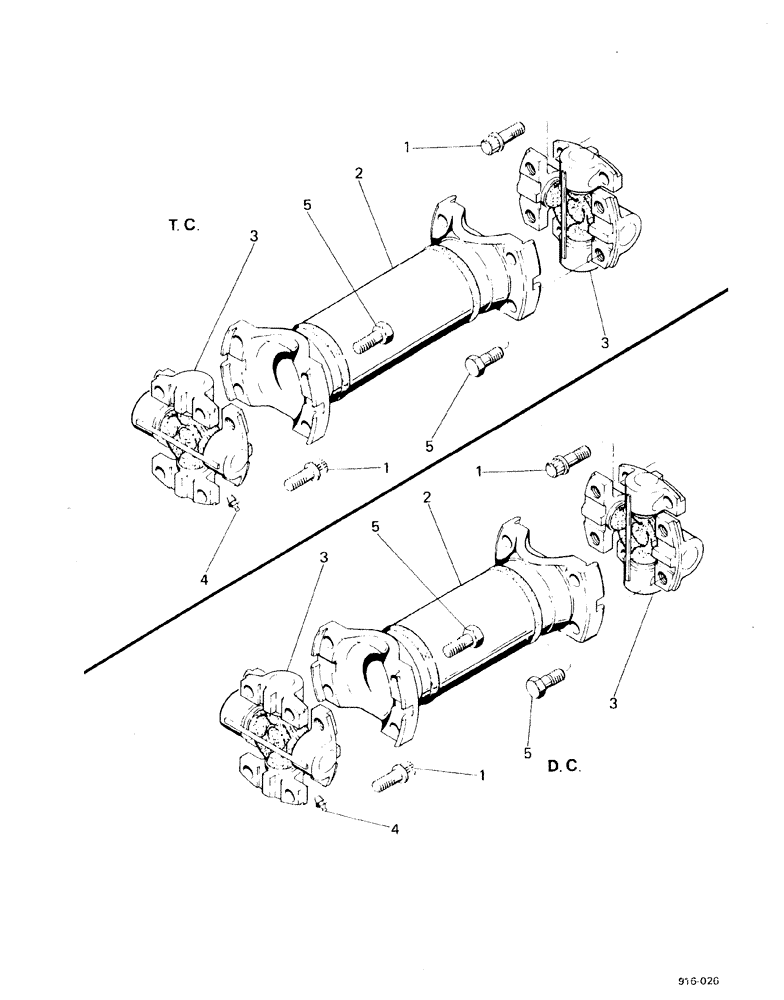 Схема запчастей Case 580F - (100) - DRIVE SHAFT (27) - REAR AXLE SYSTEM
