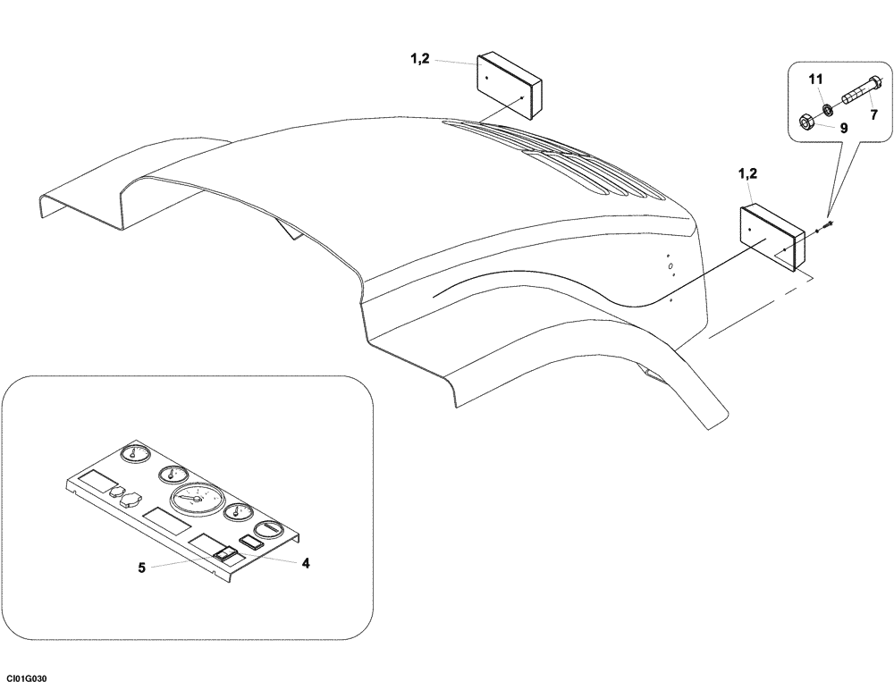 Схема запчастей Case SR15 - (04-001-08[01]) - REAR LIGHTS (04) - ELECTRICAL SYSTEMS