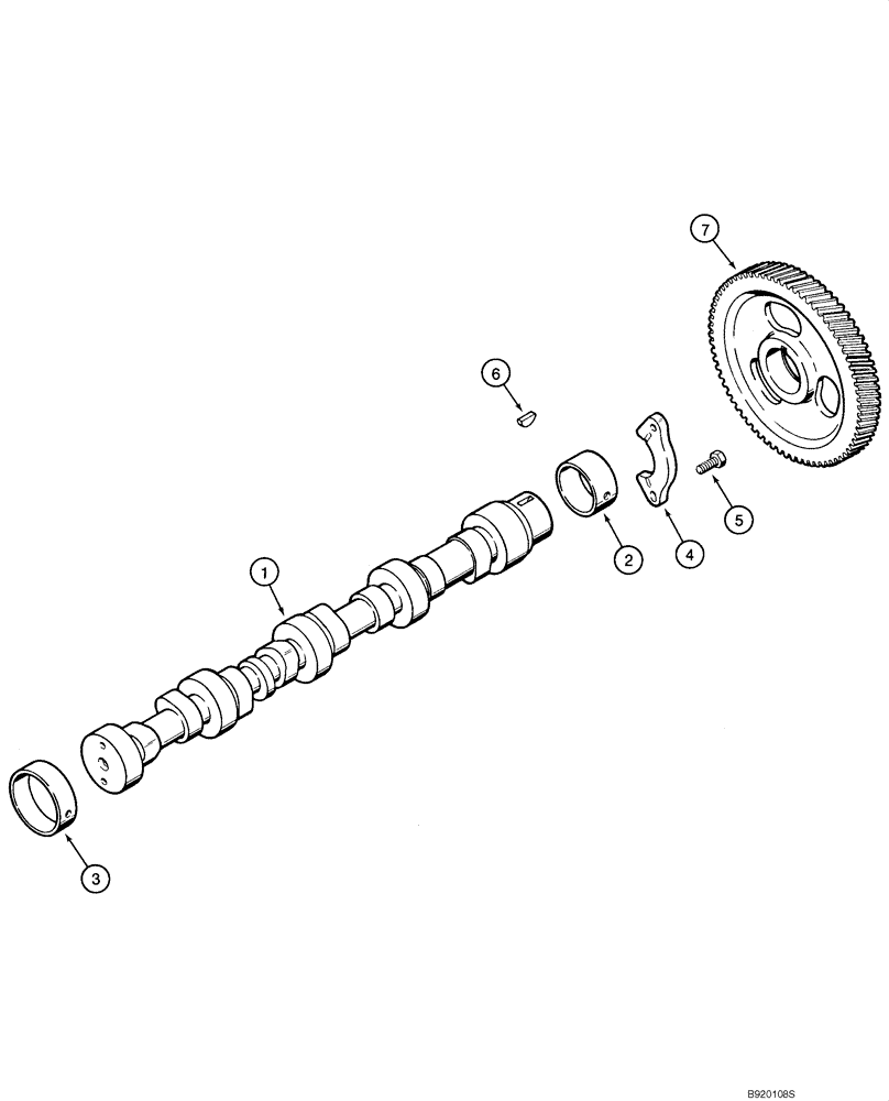 Схема запчастей Case CX160 - (02-15) - CAMSHAFT (02) - ENGINE