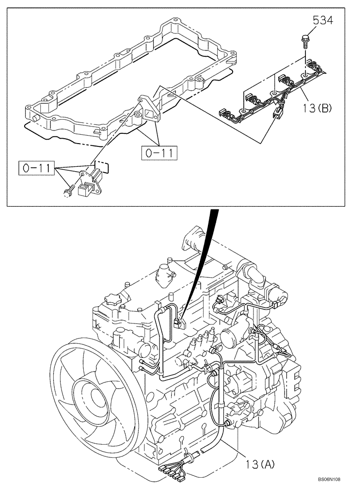 Схема запчастей Case CX240B - (04-03) - ELECTRICAL ACCESSORIES - ENGINE (04) - ELECTRICAL SYSTEMS