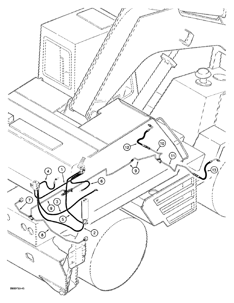 Схема запчастей Case 1085C - (1-12) - PICTORIAL INDEX, BRAKE HYDRAULICS (00) - PICTORIAL INDEX
