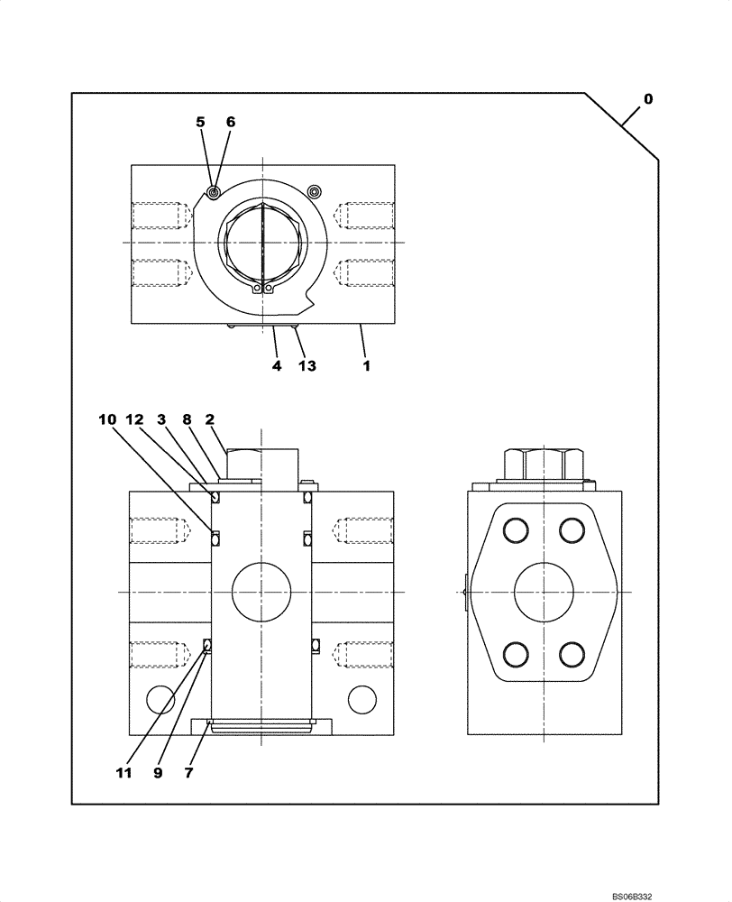 Схема запчастей Case CX800B - (08-39) - SELECTION SHUTOFF - HYDRAULIC ROCKBREAKER (08) - HYDRAULICS