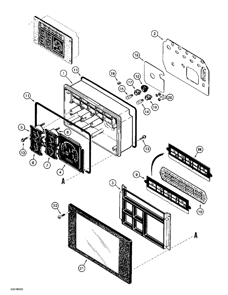 Схема запчастей Case 584E - (4-24) - INSTRUMENT CLUSTER (04) - ELECTRICAL SYSTEMS