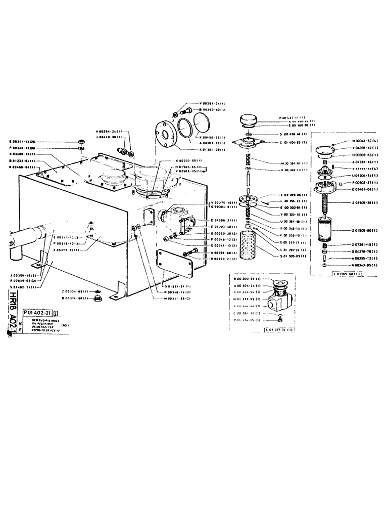 Схема запчастей Case GCK120 - (198) - OIL RESERVOIR 