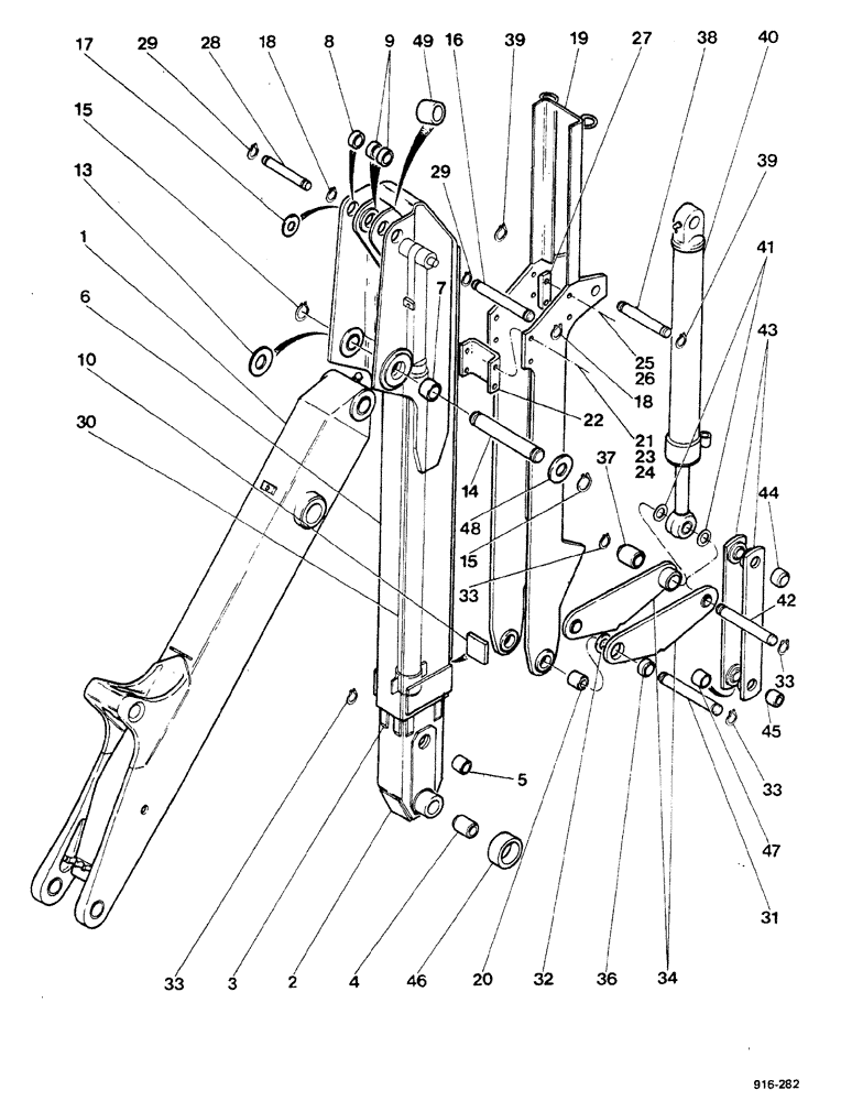 Схема запчастей Case 580F - (258) - AXIAL AND SIDE SHIFT BACKHOE PARTS, EXTENDAHOE (84) - BOOMS, DIPPERS & BUCKETS