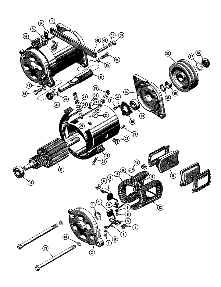 Схема запчастей Case 1150 - (040) - R21373 GENERATOR AND MOUNTING PARTS (06) - ELECTRICAL SYSTEMS