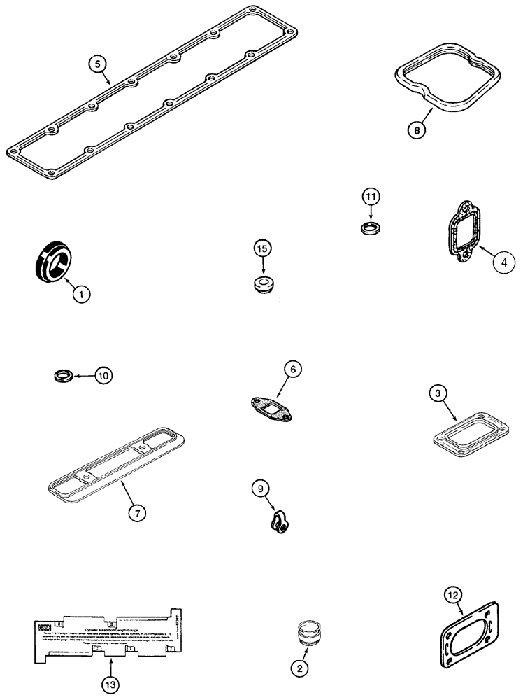 Схема запчастей Case 621D - (02-27) - GASKET KIT, 6T-590 EMMISSIONS CERTIFIED ENGINE, VALVE GRIND (02) - ENGINE