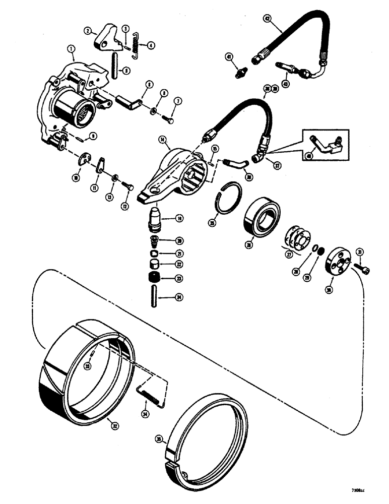Схема запчастей Case 300 - (166) - CLUTCH ASSEMBLY, GEARMATIC WINCH (18) - ATTACHMENT ACCESSORIES