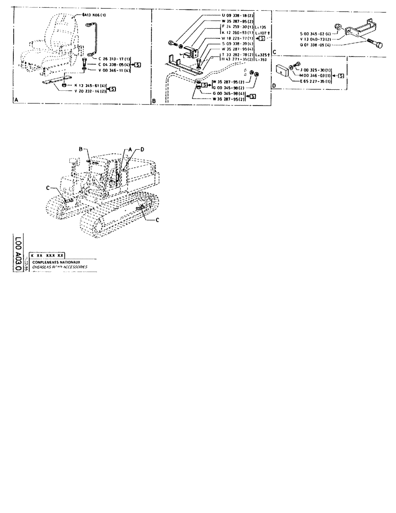 Схема запчастей Case 90BCL - (393) - OVERSEAS ROAD ACCESSORIES (05) - UPPERSTRUCTURE CHASSIS