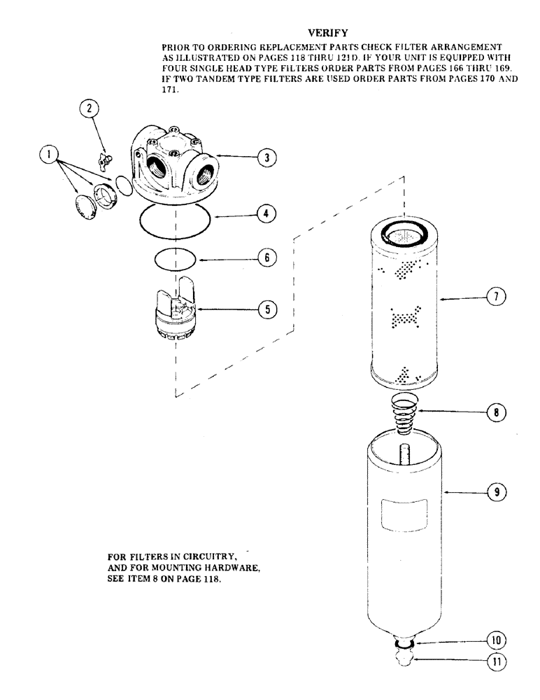 Схема запчастей Case 35 - (168) - HYDRAULIC OIL FILTER (35) - HYDRAULIC SYSTEMS