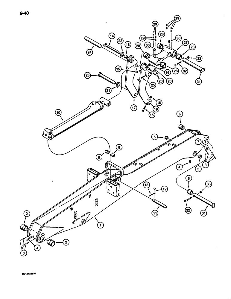 Схема запчастей Case 1187C - (9-40) - ARM AND RELATED PARTS (09) - CHASSIS