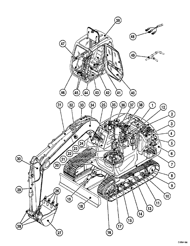 Схема запчастей Case 9007B - (1B-2) - COMPONENT INDEX (00) - PICTORIAL INDEX