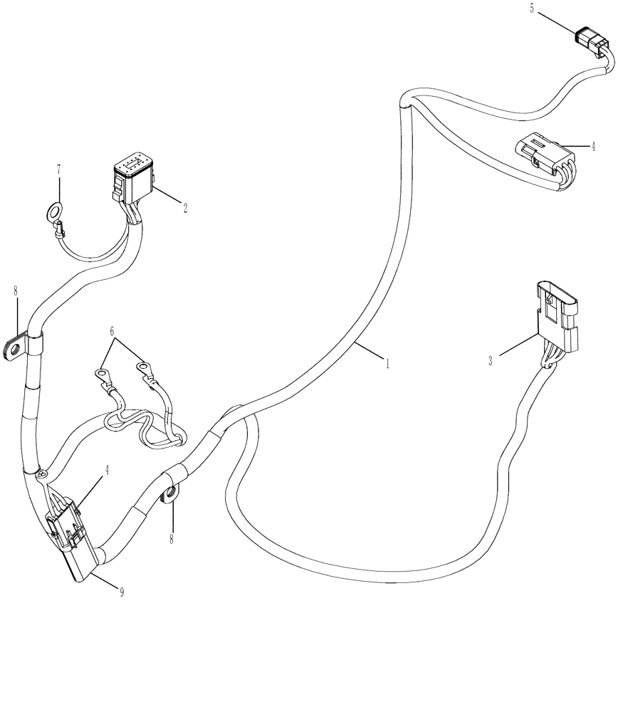 Схема запчастей Case 621E - (04-12A) - HARNESS - STEERING, AUXILIARY (04) - ELECTRICAL SYSTEMS