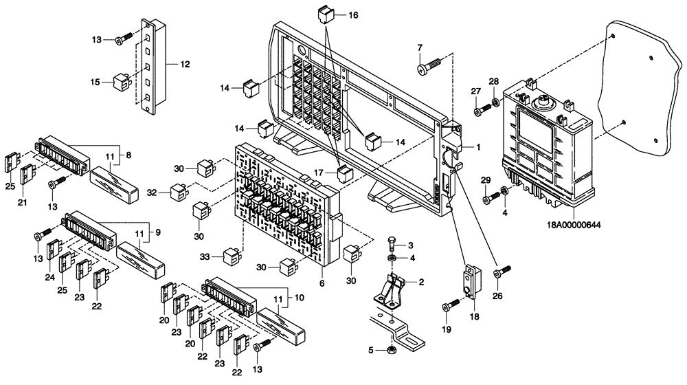 Схема запчастей Case 340 - (67A00001448[001]) - VARIOUS ELECTRICAL EQUIPMENTS (55) - ELECTRICAL SYSTEMS