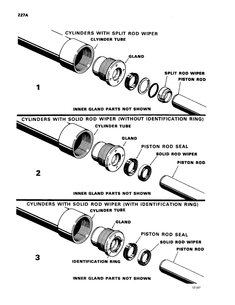 Схема запчастей Case 450 - (227A) - CYLINDER IDENTIFICATION, DOZER LIFT CYLINDERS (07) - HYDRAULIC SYSTEM