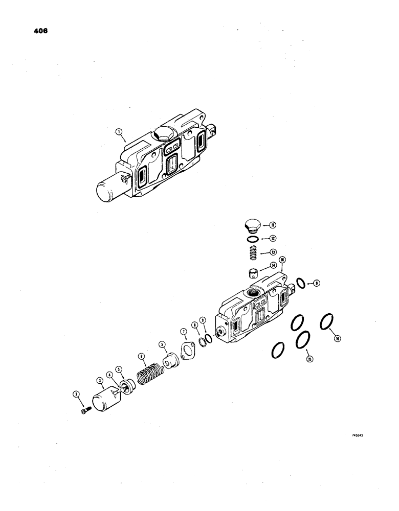 Схема запчастей Case 850 - (406) - D32123 4-IN-1 BUCKET OR, DOZER ANGLE, TILT AND ANGLE PITCH SECTION ( CS&S # A35-80) (05) - UPPERSTRUCTURE CHASSIS
