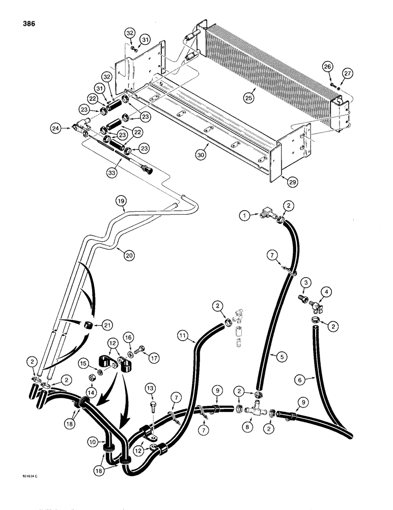 Схема запчастей Case 680H - (386) - CAB HEATING SYSTEM, USED BEFORE TRACTOR SN 9145602 (EXCEPT TRACTOR S/N 9145600) (09) - CHASSIS/ATTACHMENTS