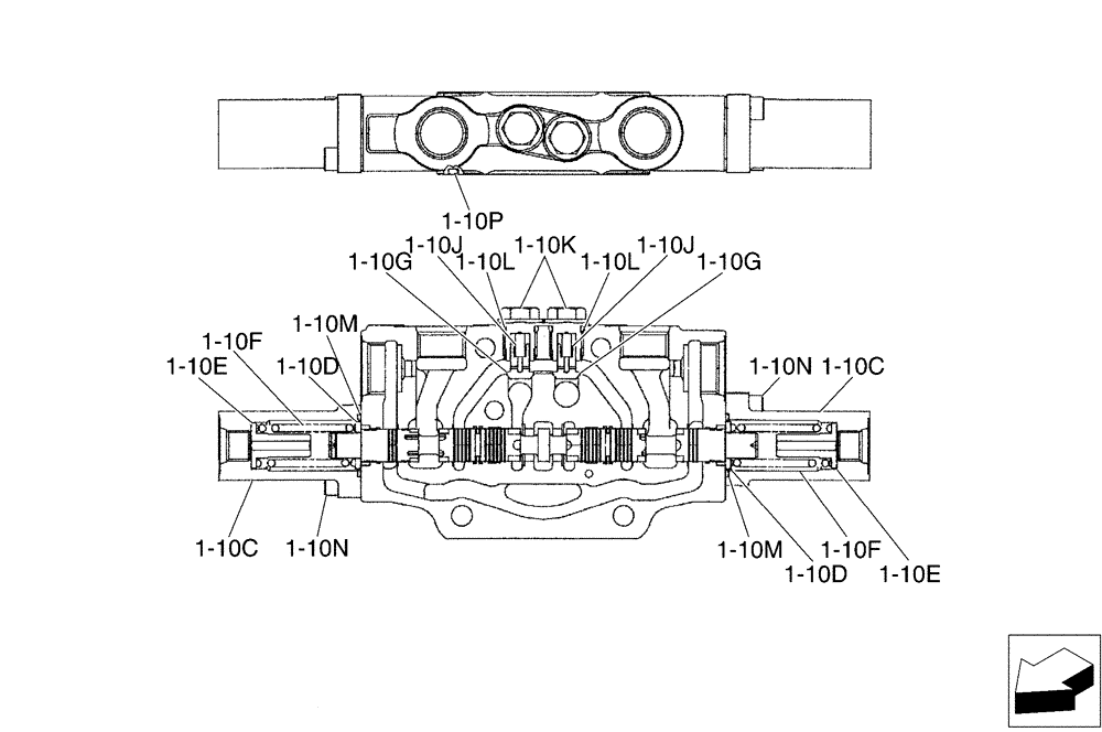 Схема запчастей Case CX50B - (01-024[09]) - VALVE INSTAL, ANGLE DOZER (35) - HYDRAULIC SYSTEMS
