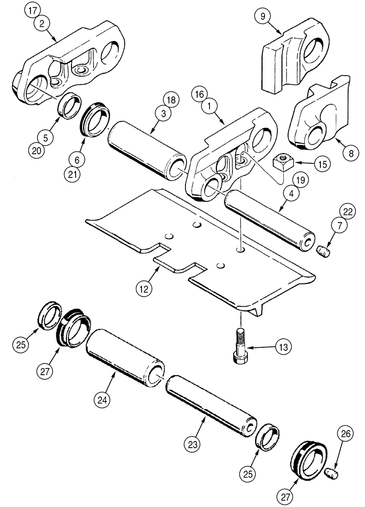 Схема запчастей Case 1150H - (05-09) - TRACK CHAIN, CASE LUBRICATED (11) - TRACKS/STEERING