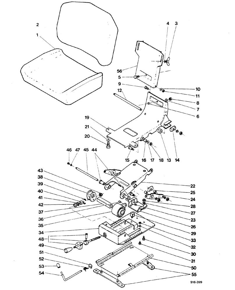 Схема запчастей Case 580F - (330) - SEAT, FOR GERMANY (90) - PLATFORM, CAB, BODYWORK AND DECALS