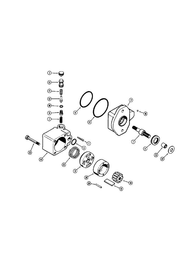 Схема запчастей Case W10C - (106) - L10898 POWER STEERING PUMP (05) - STEERING