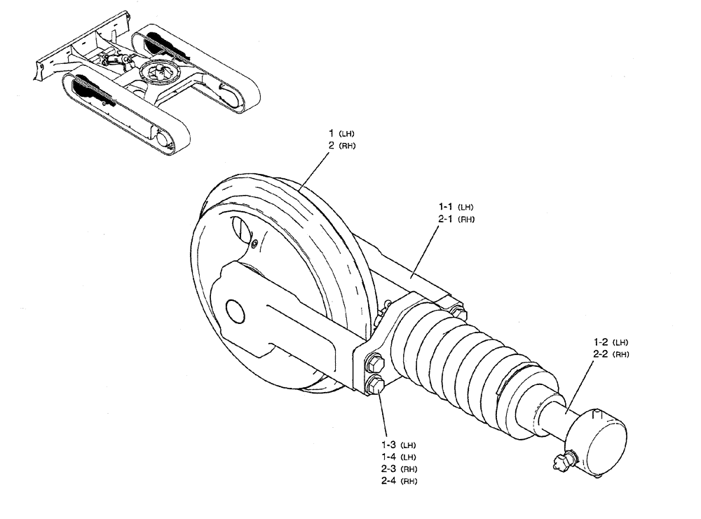 Схема запчастей Case CX27B PV13 - (02-003) - IDLER ASSY, CRAWLER (04) - UNDERCARRIAGE