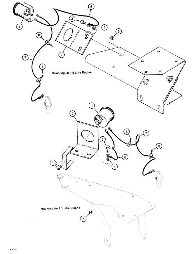 Схема запчастей Case W4 - (054) - HOURMETER ELECTRICAL CIRCUIT (04) - ELECTRICAL SYSTEMS