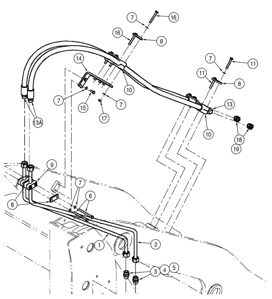 Схема запчастей Case 621D - (08-10) - HYDRAULICS - LOADER AUXILIARY, XT LOADER FOUR SPOOL (08) - HYDRAULICS
