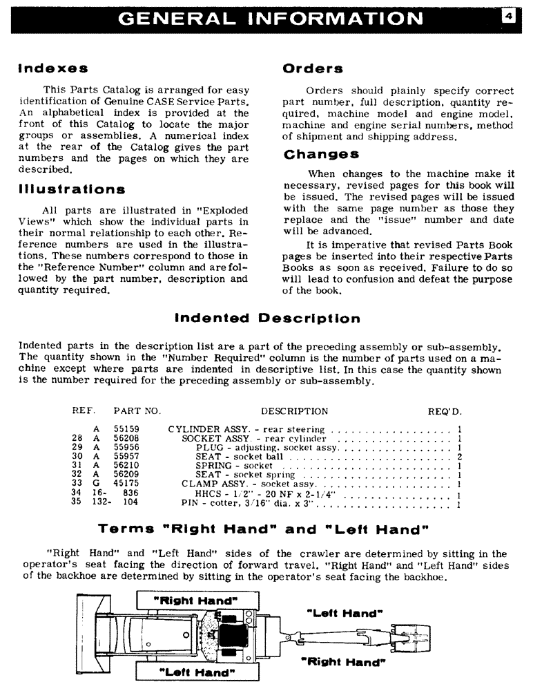Схема запчастей Case 310G - (004) - GENERAL INFORMATION (00) - GENERAL