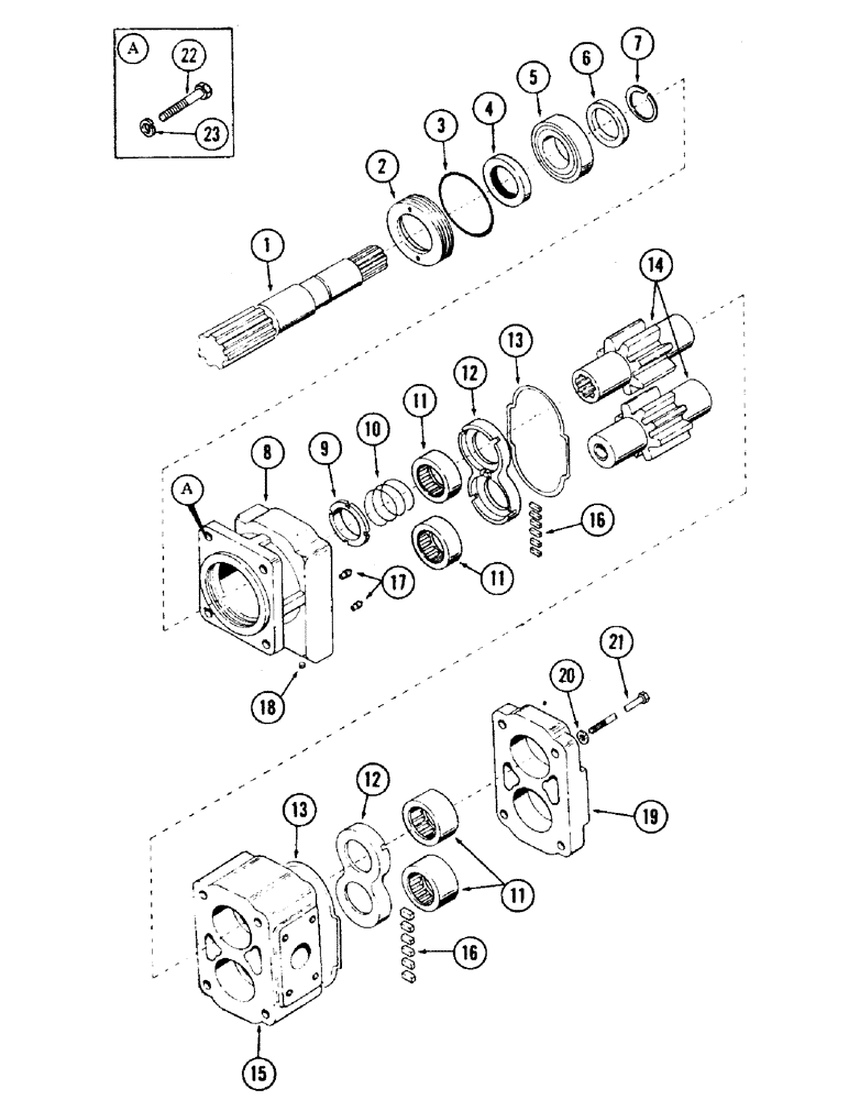 Схема запчастей Case 35 - (176) - SWING MOTOR (35) - HYDRAULIC SYSTEMS