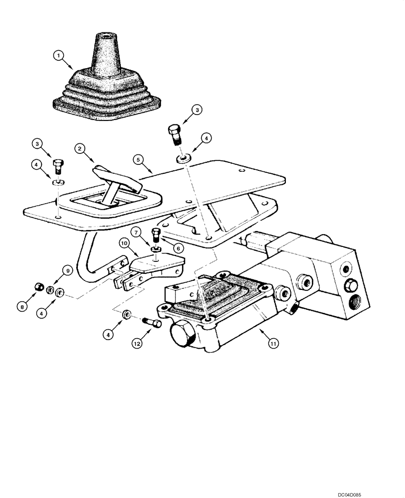 Схема запчастей Case 885 - (07.05[00]) - BRAKE PEDAL (07) - BRAKES