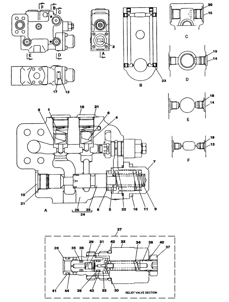 Схема запчастей Case CX350 - (08-217-00[01]) - SAFETY VALVE - BOOM CYLINDER (08) - HYDRAULICS