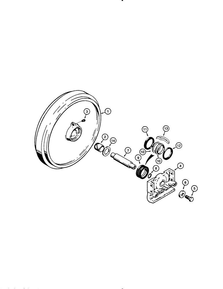 Схема запчастей Case 450B - (128[1]) - IDLER (04) - UNDERCARRIAGE