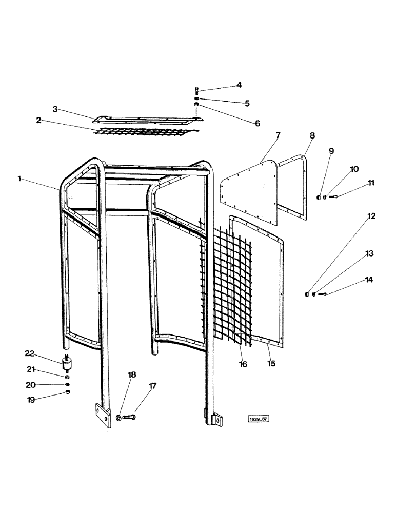Схема запчастей Case 1529 - (129A) - OPEN CAB - E18340 