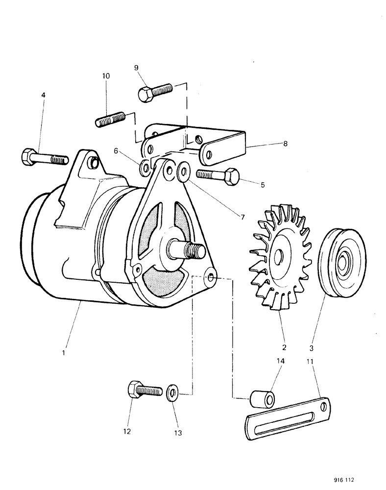 Схема запчастей Case 580F - (036) - ALTERNATOR (55) - ELECTRICAL SYSTEMS